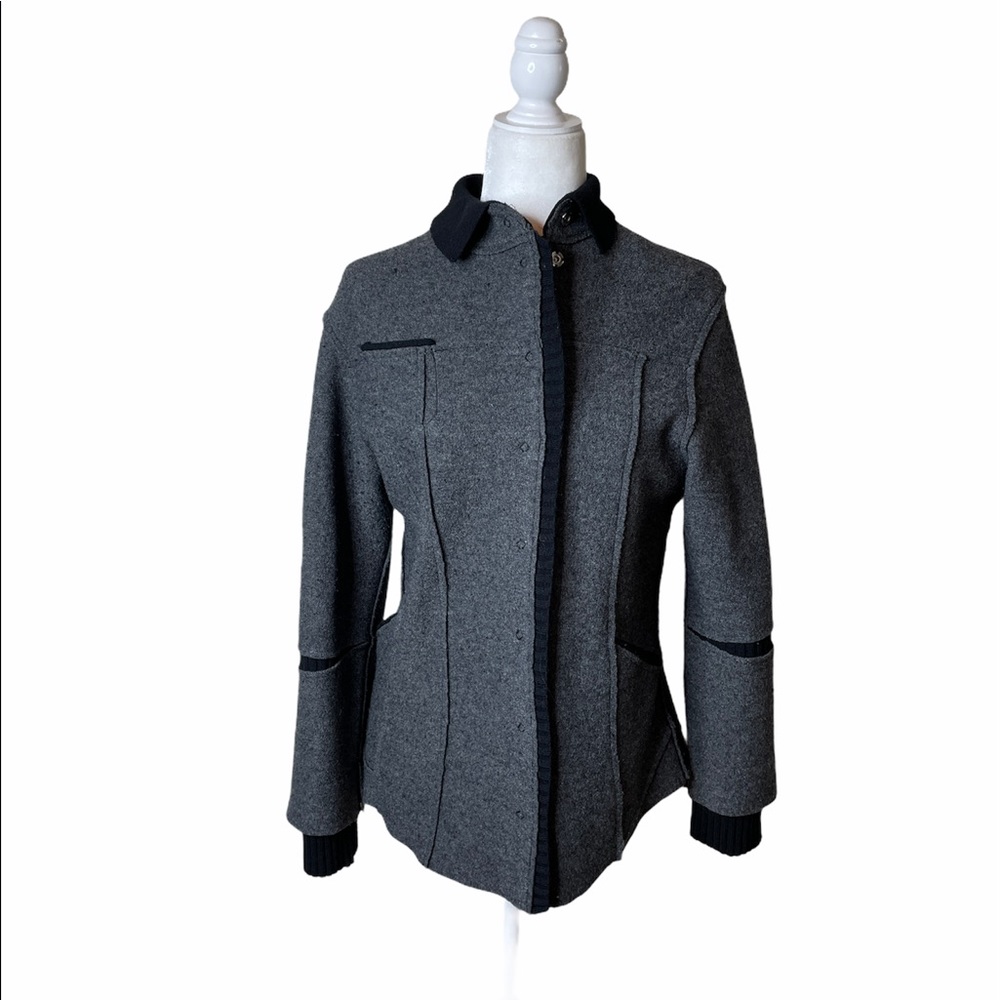 Cotelac Sweater Jacket contrasting Collar & Cuffs